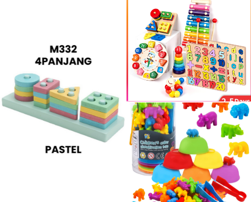 Montessori for children or school cover photo collage