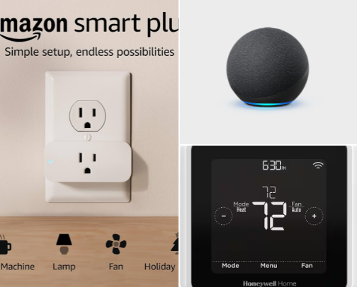 Smart home devices cover photo collage