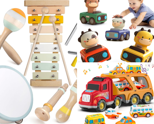 Baby toys & Play Essentials cover photo collage