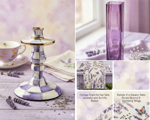 Lavender Tablescapes cover photo collage