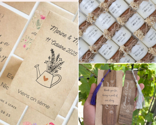 Mariage champêtre cover photo collage