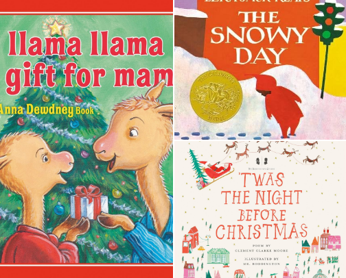Borrow our tradition: Christmas book basket cover photo collage