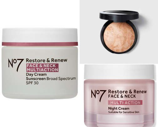 Favorite makeup & skincare products cover photo collage