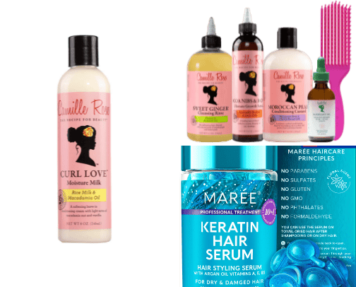 Curly Hair Products 👩🏽‍🦱🎀 cover photo collage