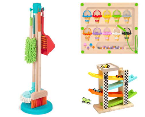 Our most loved toddler toys cover photo collage