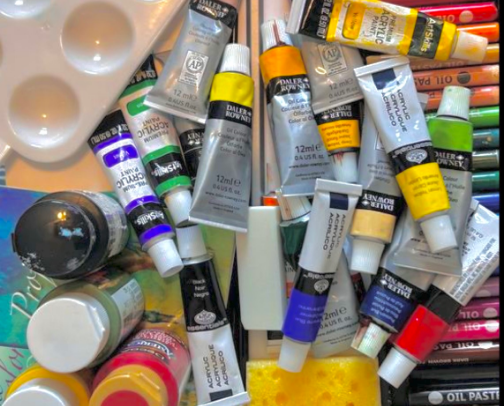 My go to supplies as a fine arts student cover photo collage