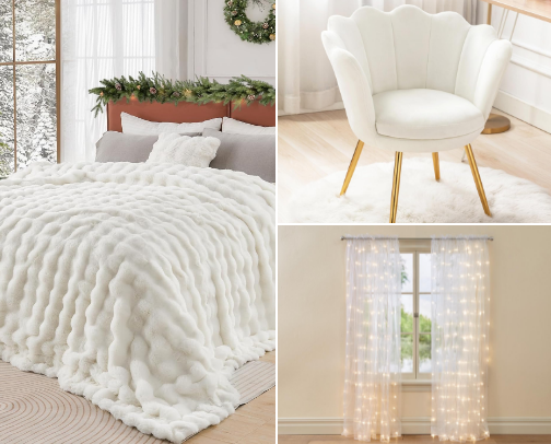 Feminine|Girly Bedroom Finds cover photo collage