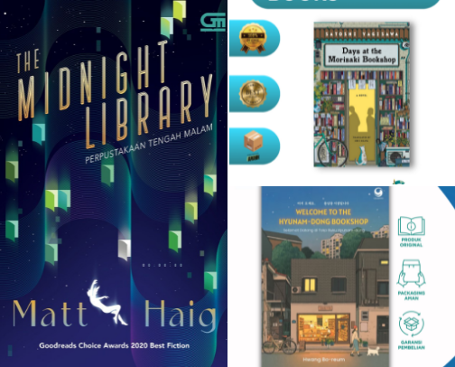 Buku-Buku yang Mengajakmu 'Tersesat' di Toko Buku dan Perpustakaan Paling Magis cover photo collage