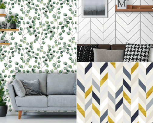 Easy Peel & Stick Wallpaper cover photo collage