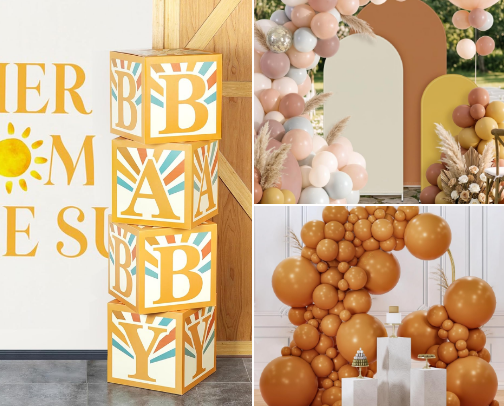Here comes the Son baby shower ☀️ cover photo collage