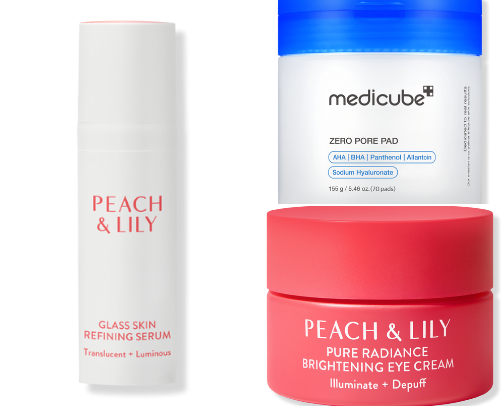 Korean beauty mix of products cover photo collage