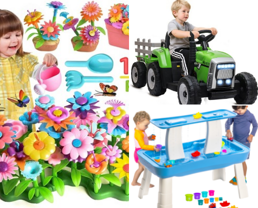 Toddler Spring Toys: Fun & Active Outdoor Play Ideas cover photo collage