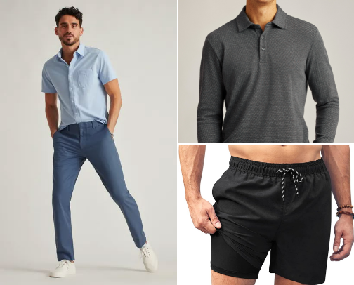 Men's clothing, all types of clothes that every man needs cover photo collage