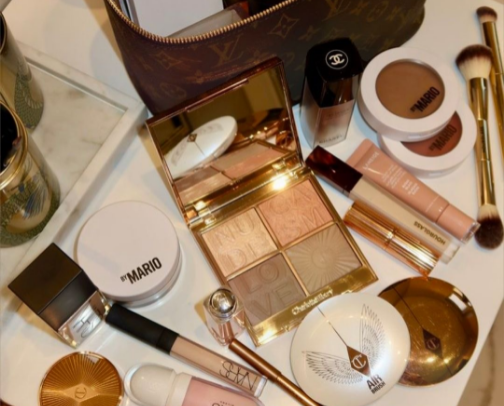 Makeup bag cover photo collage