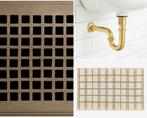Unlacquered Brass Bathroom Remodel cover photo collage