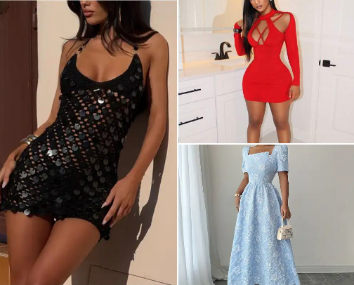 Hot club dresses for baddies cover photo collage
