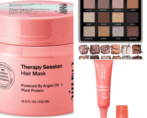 Tried & true skincare, makeup, and self-care products cover photo collage