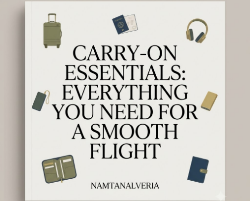 Carry-On Essentials: Everything You Need for a Smooth Flight cover photo collage