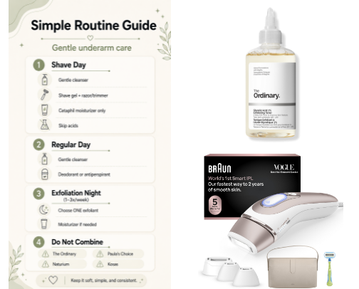 Underarm Care for Shaving Bumps & Dark Spots cover photo collage