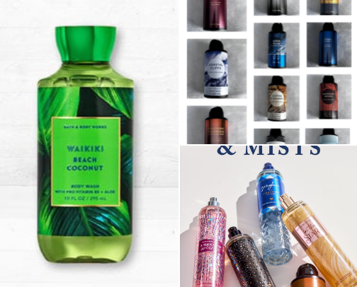 Bath and body must haves cover photo collage