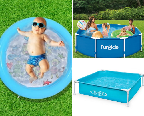 Kids pools and slip and slides! cover photo collage