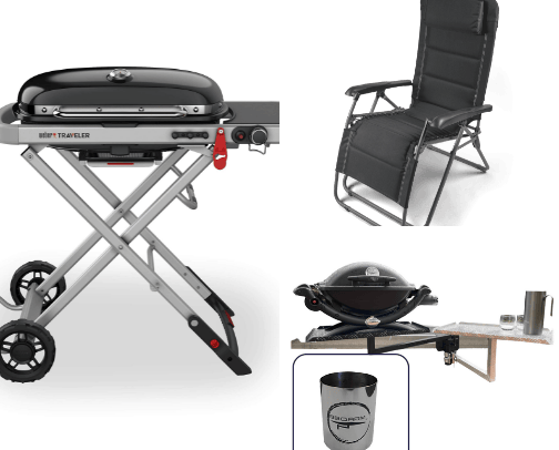 Camping must haves cover photo collage