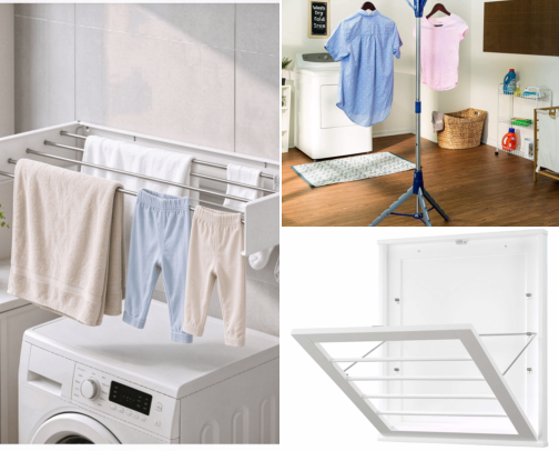 How I Ditched My Ugly Floor Drying Rack for Wall Mounted Ones cover photo collage