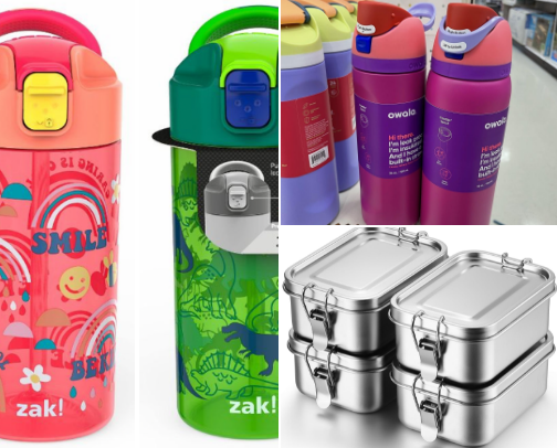 Back to school items cover photo collage