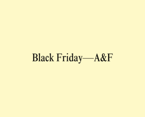 Black Friday—A&F cover photo collage