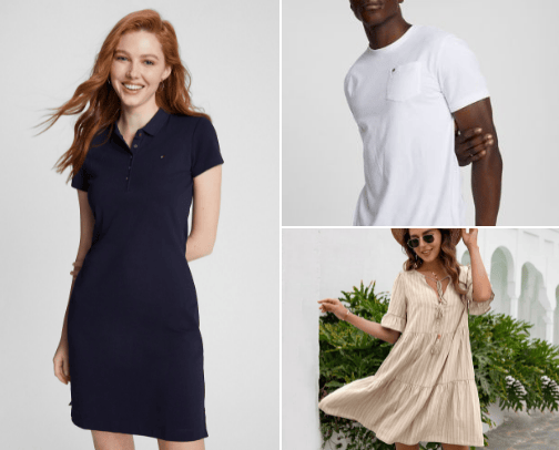 Tommy clothes men and women cover photo collage