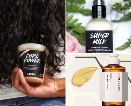 Curly Hair Routine that I love cover photo collage