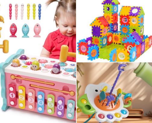 Educational toys for ausome kids🌈 cover photo collage
