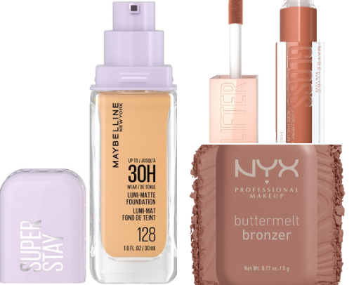 makeup products that make ur base skin like for both heavy and soft glam (drug store version) cover photo collage