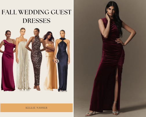 Fall Wedding Guest Dresses cover photo collage