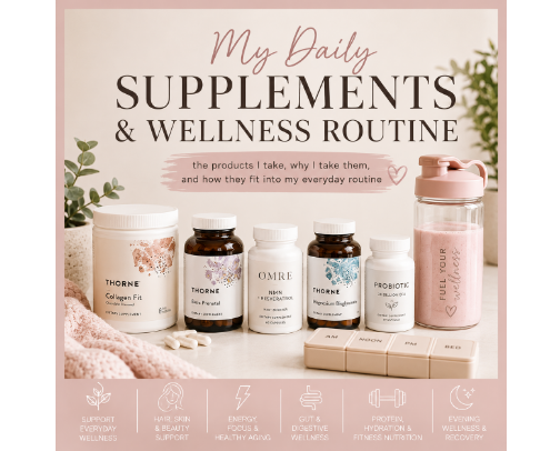 My Daily Supplements & Wellness Routine! cover photo collage