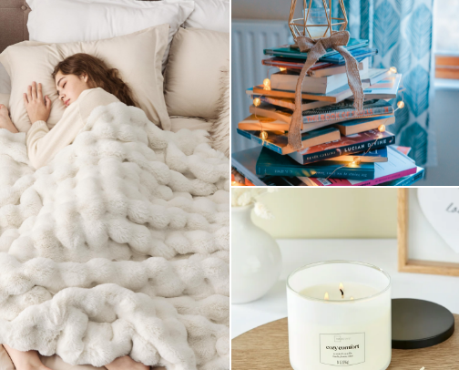 Cozy book reading esentials📚🛋 cover photo collage