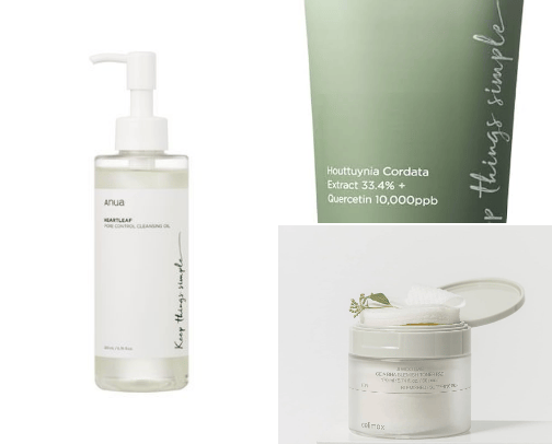 Korean beauty face products cover photo collage
