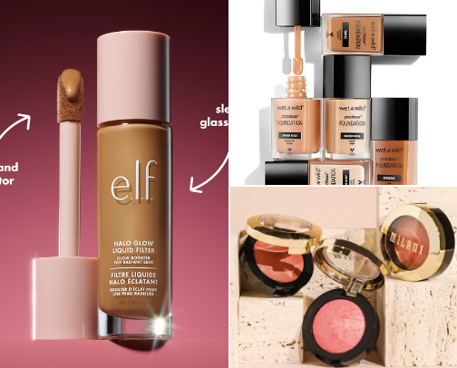 Luxury Face Makeup Staples, With Drugstore Prices.✨️💄 cover photo collage