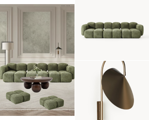 Green Sofa Living Room Ideas cover photo collage