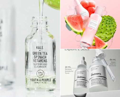 Skincare for combination skin cover photo collage