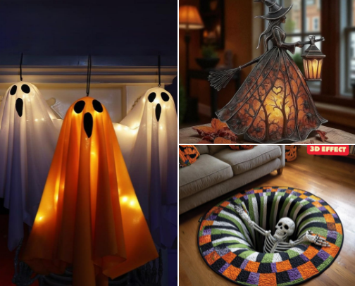 🎃 Spook Up Your Space: Hauntingly Beautiful Halloween Decor Ideas! cover photo collage