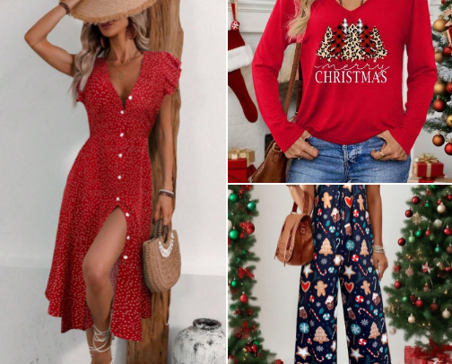 Shein Christmas Apparel cover photo collage