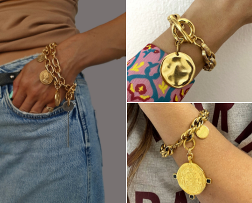 Heavy on the Charm: Chunky Bracelets I’m Obsessed With cover photo collage