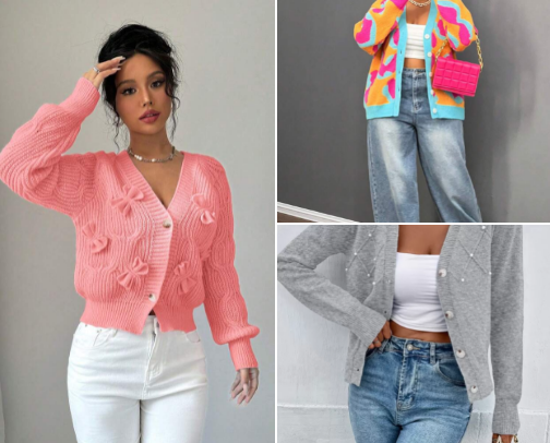 Cute Cardigans @Shein cover photo collage