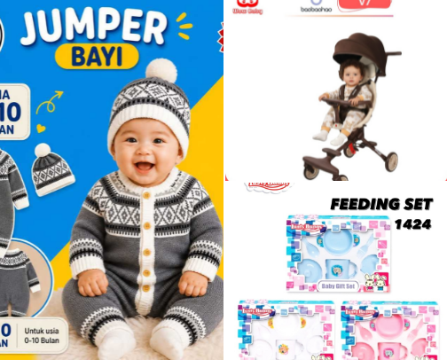 Kebutuhan anak dan bayi cover photo collage