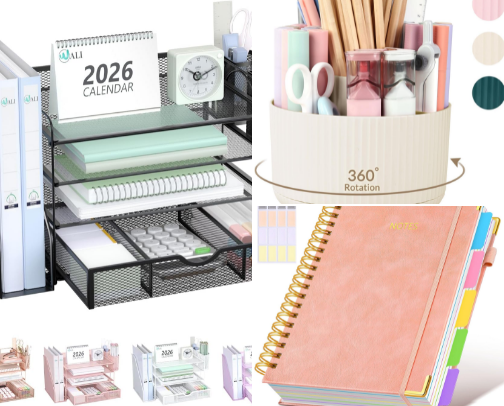 Aesthetic Desk Setup cover photo collage