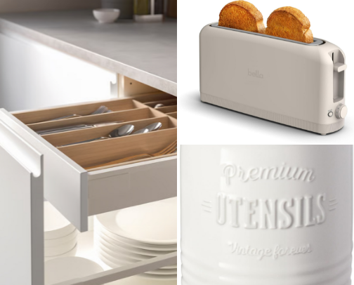 Pantry and kitchen organizing for small and big spaces. cover photo collage