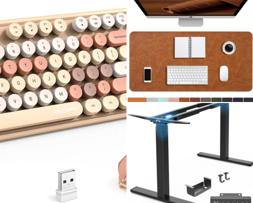 Aesthetic WFH Desk Setup cover photo collage