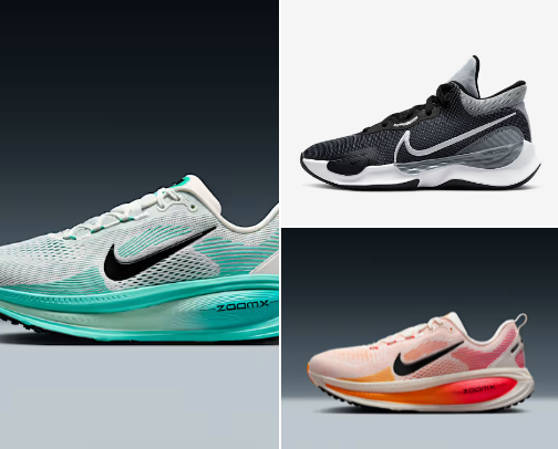 Nike shoes and bags cover photo collage