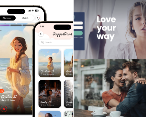 Love Unleashed: Discover Your Perfect Match in my  Top Dating Sites Collection cover photo collage